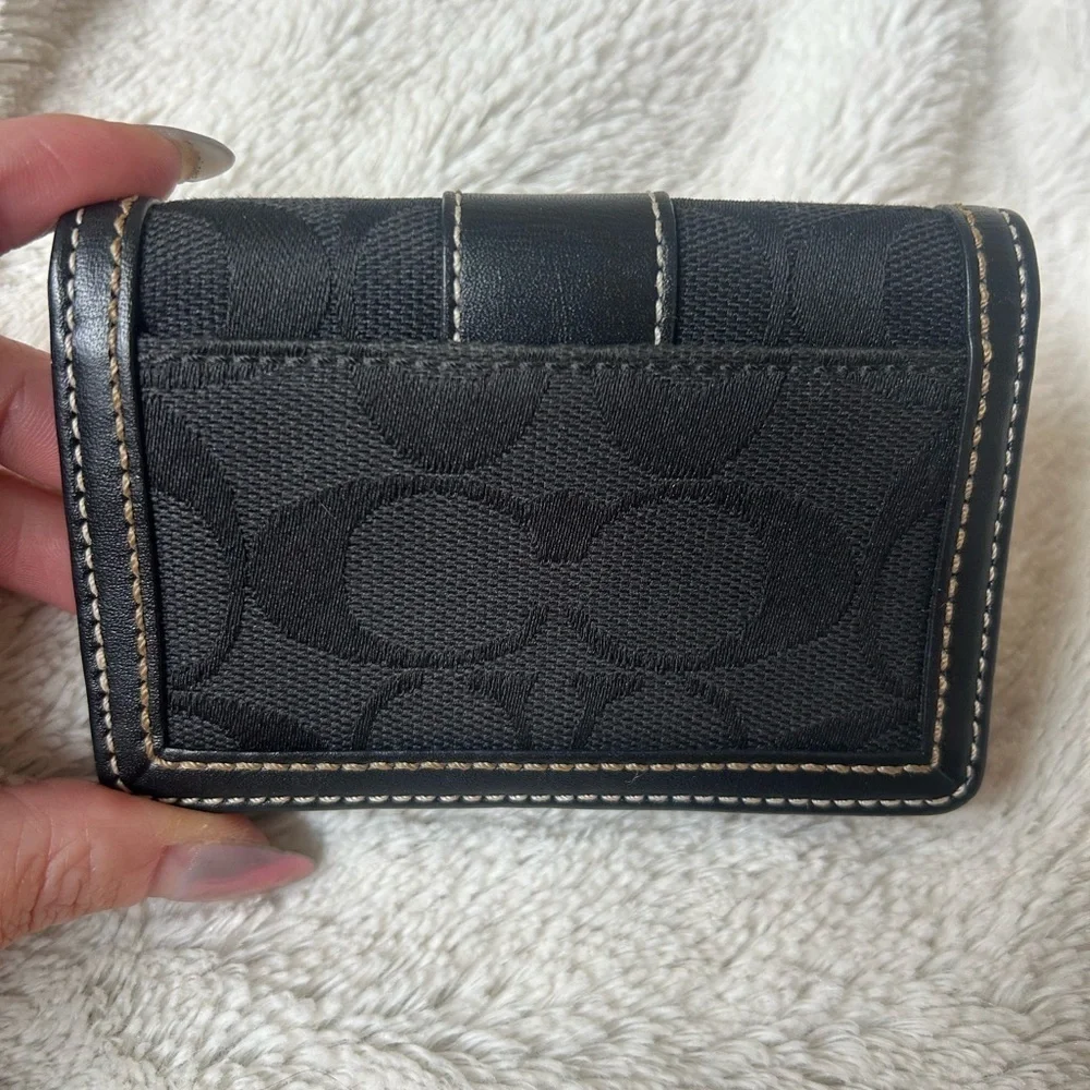 EUC Vintage COACH Mini Monogrammed Wallet/Card Holder